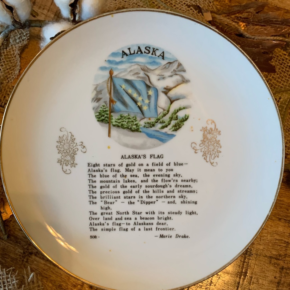 Rare Vintage Alaska State Plate